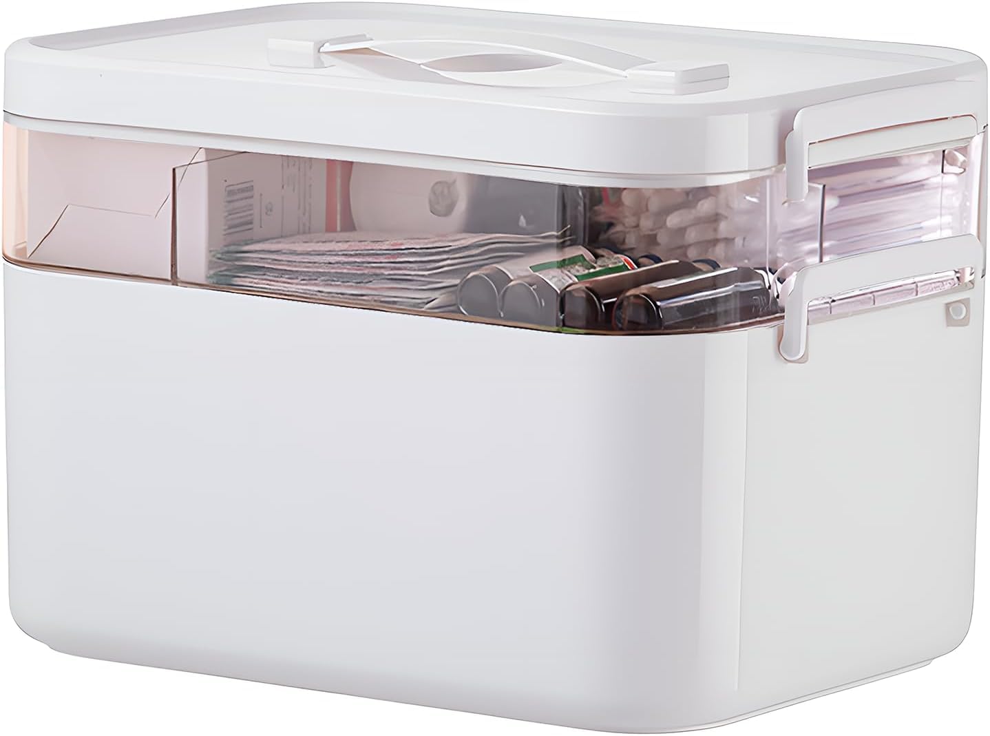 Jolof Store 2-Layer Medicine Storage Box | Portable Lockable First Aid Case