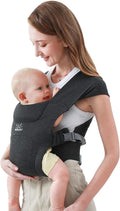 MOMTORY Ergonomic Baby Carrier with Hip Seat – Grey Newborn to Toddler