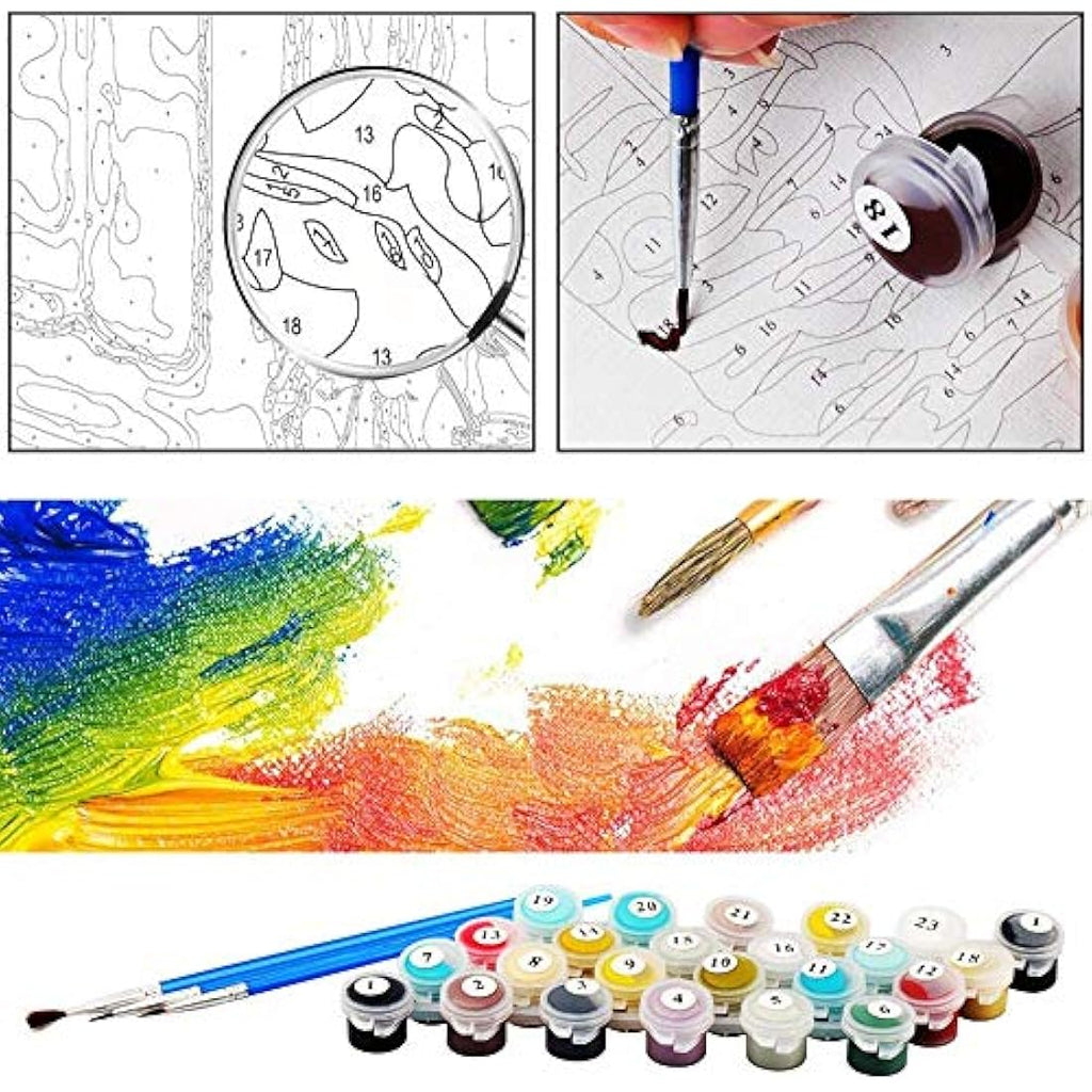 Jolof Store Paint by Number Kit for Adults - Sea View DIY Canvas 16x20