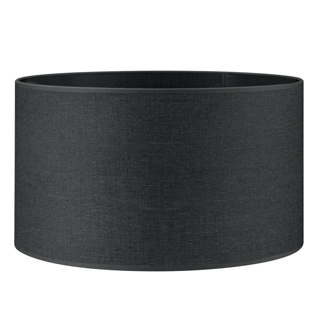 Home Sweet Home Dark Grey Cotton Drum Lampshade | 40cm Cylinder E27