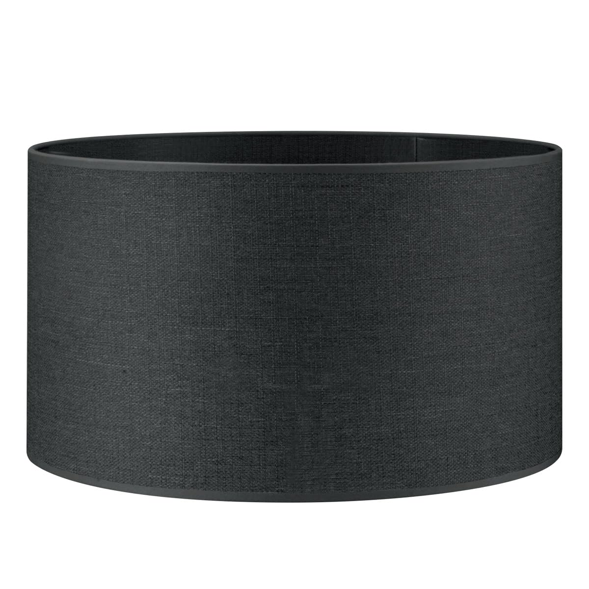 Home Sweet Home Dark Grey Cotton Drum Lampshade | 40cm Cylinder E27
