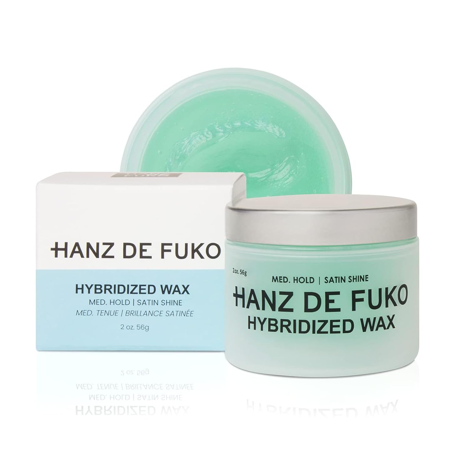 Hanz de Fuko Hybridized Wax – Medium Hold Water-Based Hair Wax, 56g