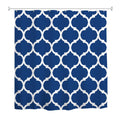 Moroccan Shower Curtain | Waterproof Blue Fabric, 180x180cm