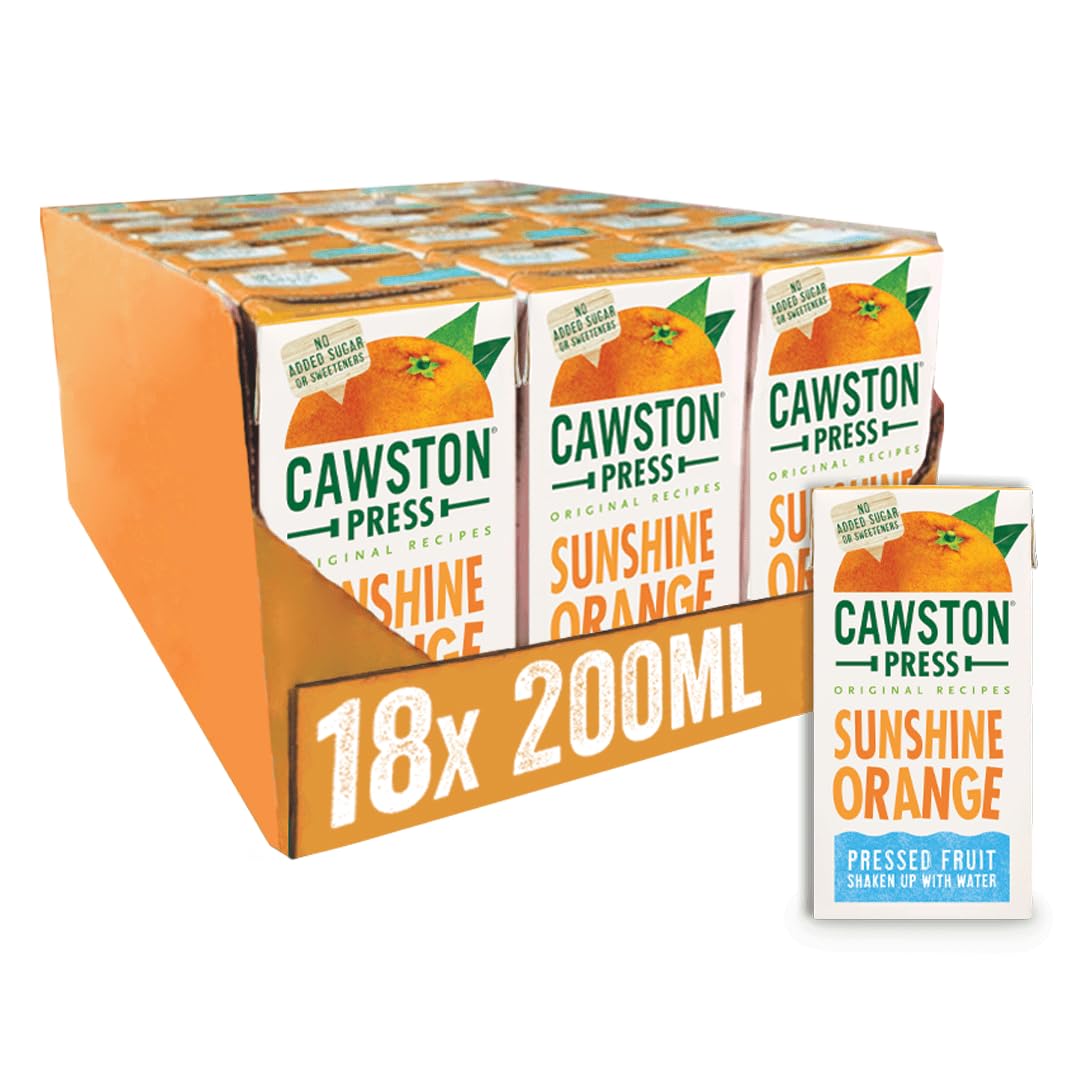 Cawston Press Sunshine Orange Fruit Water for Kids - 200ml (Pack of 18)