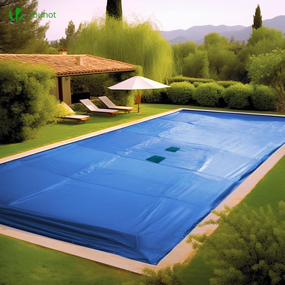 VOUNOT Rectangular Swimming Pool Cover – Heavy Duty 5x10m Waterproof