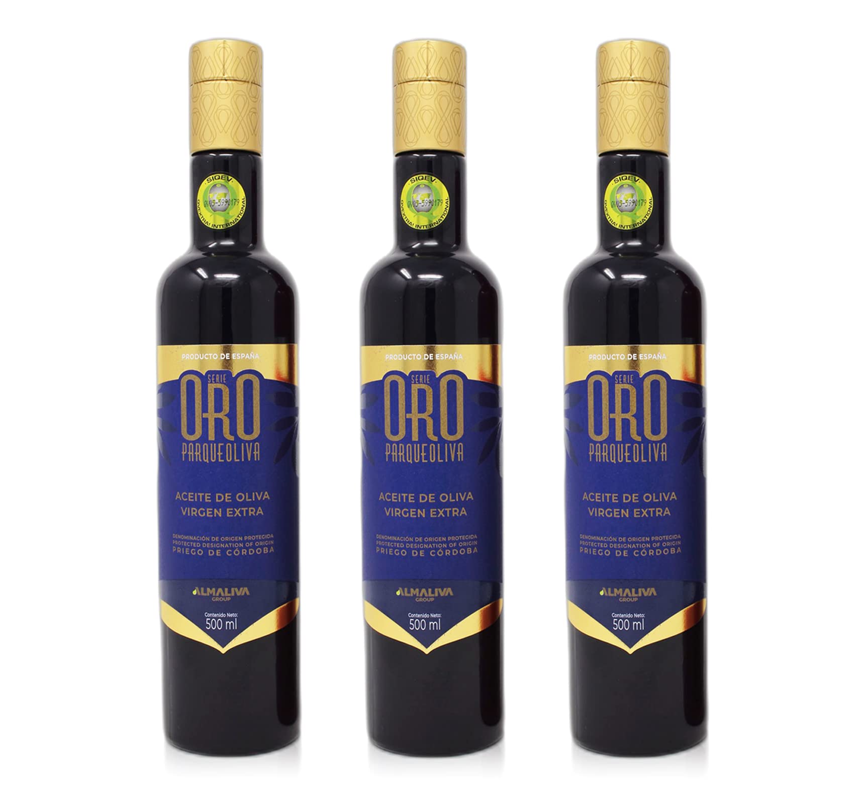 Parqueoliva Serie Oro Spanish Extra Virgin Olive Oil - 3x500ml Pack