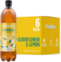 Jolof Store Elderflower & Lemon Kombucha – Sugar Free Oolong Tea (6 Pack)
