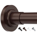 Yeabett Extendable Tension Curtain Rod – No-Drill Stainless Steel, Bronze