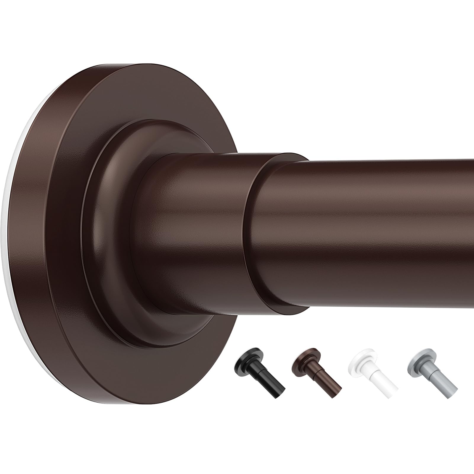 Yeabett Tension Curtain Rod – 48-119cm No-Drill Stainless Steel, Bronze