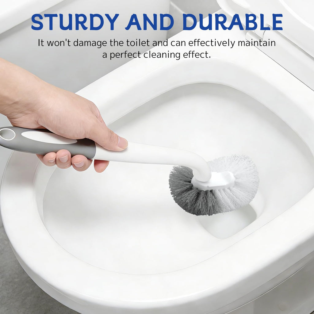 SetSail Toilet Bowl Brush, 2 Pack Toilet Brushes for Bathroom Compact Size Dense and Durable Toilet Cleaner Brush for Deep Cleaning Right Angled - image 3