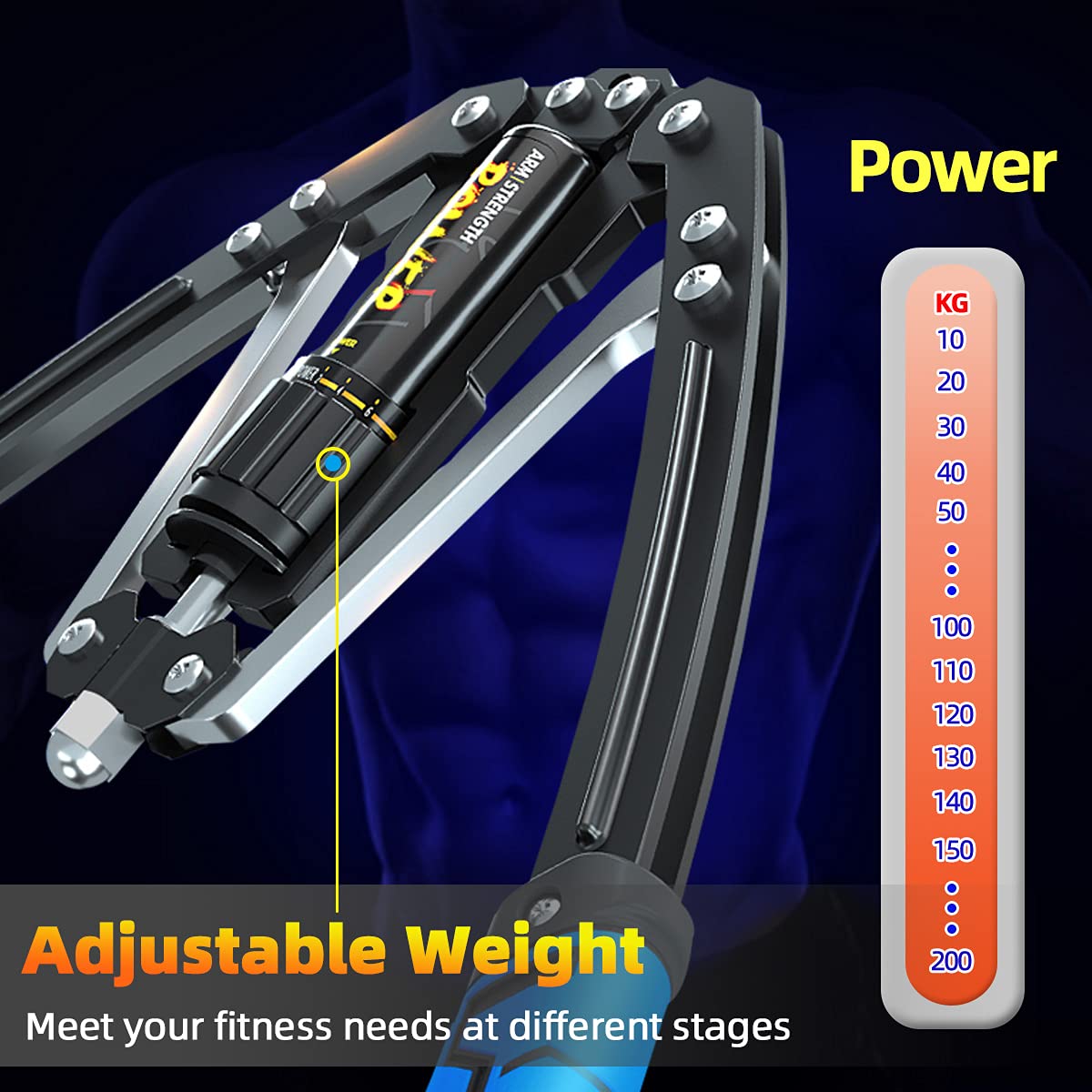 Hydraulic Power Twister – 20-200kg Adjustable Arm Exerciser