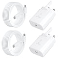 45W USB C Fast Charger for iPhone 17 16 15 | 2-Pack 3M Cables