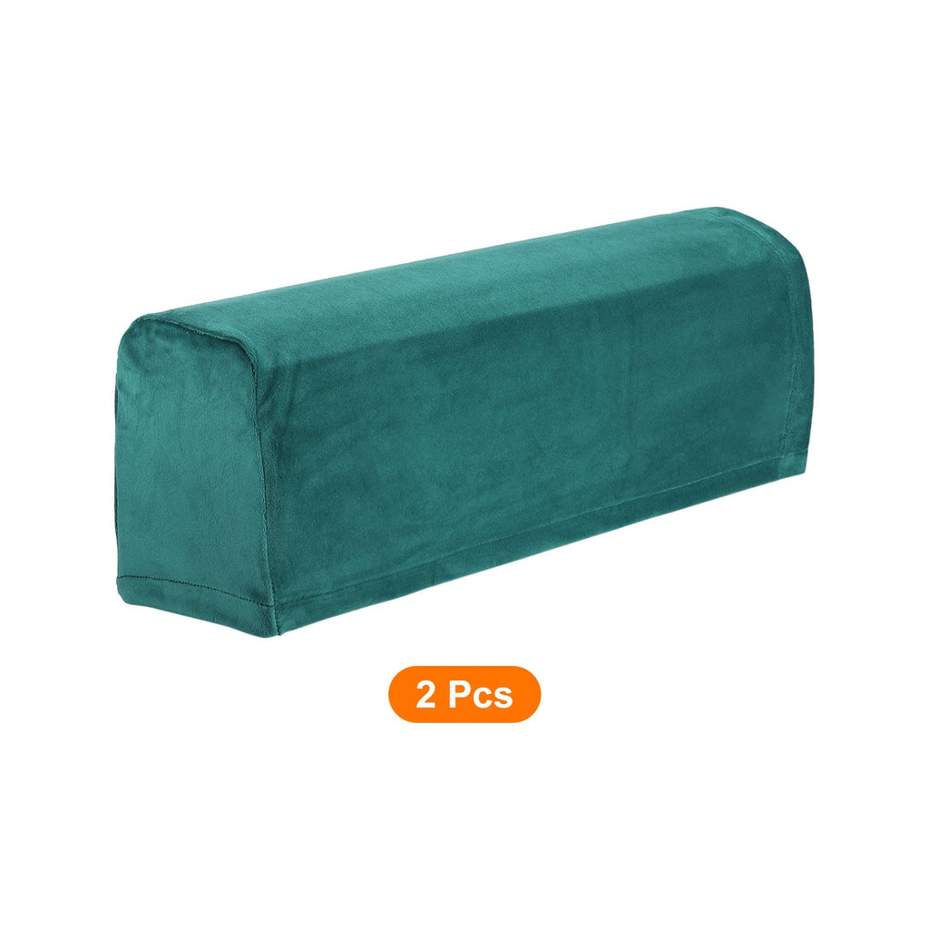 sourcing map Stretch Sofa Armrest Covers Dark Green 2 Pcs - image 3