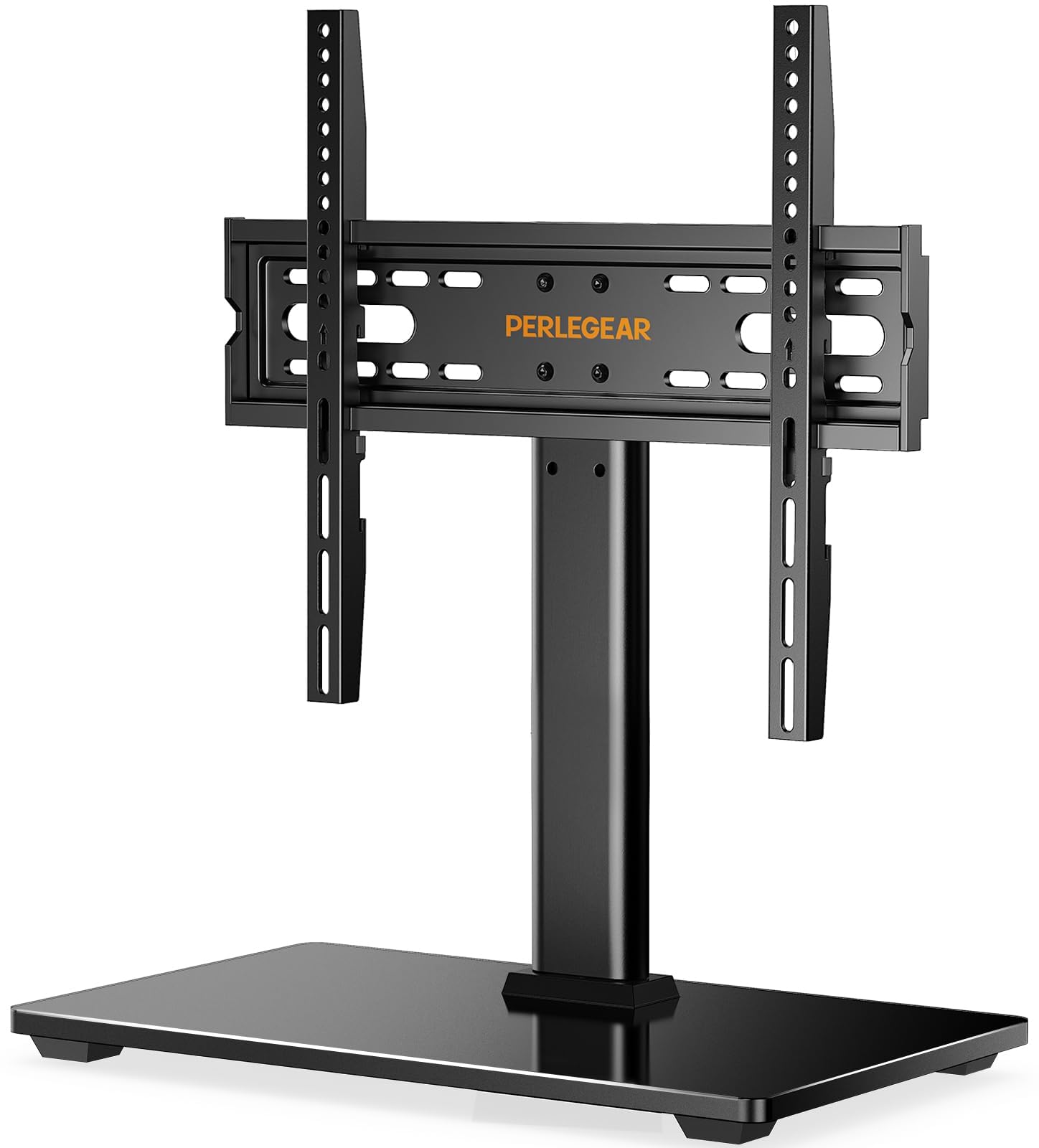 Perlegear Universal Swivel TV Stand | 32-60 Inch with Tempered Glass