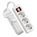 EU to UK Plug Adapter | 3 AC Outlets Travel Power Converter