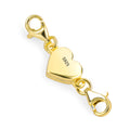 14K Gold Heart Magnetic Necklace Clasp - 925 Sterling Silver