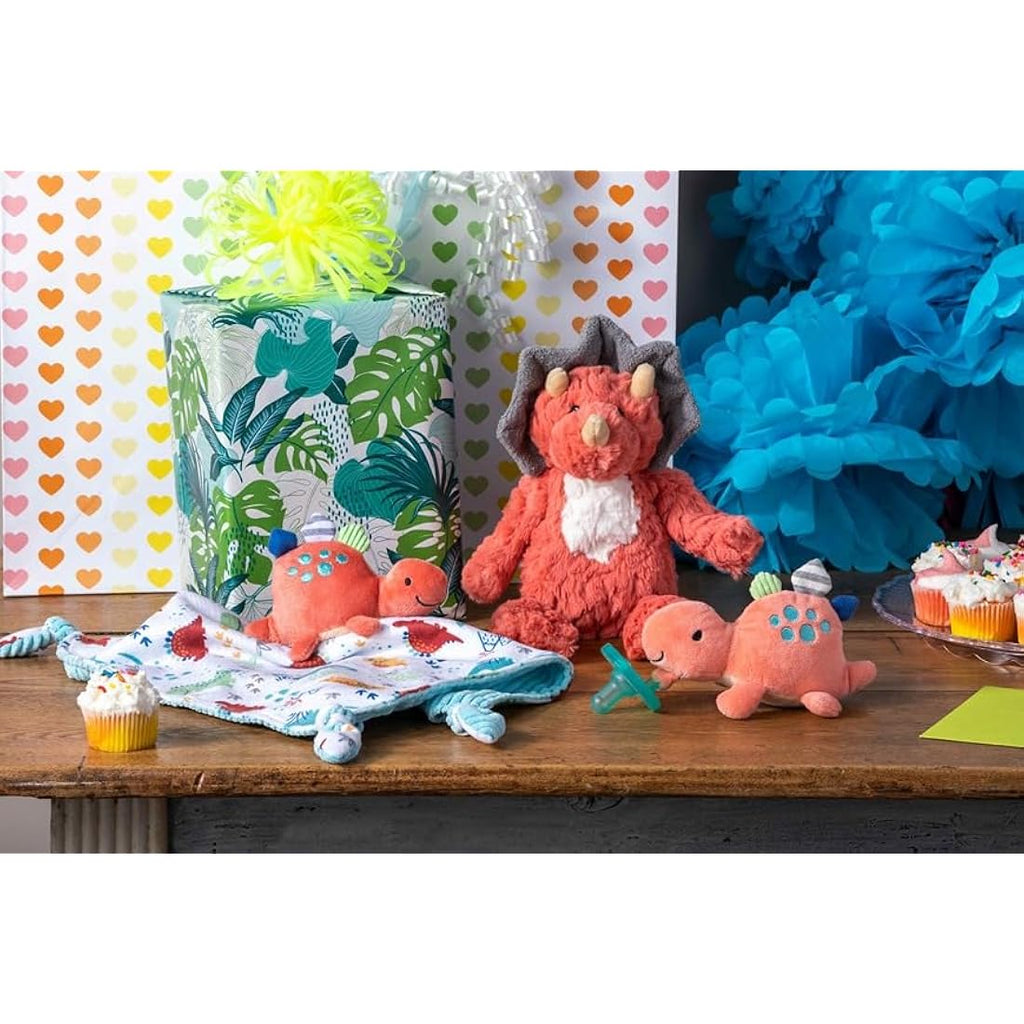 Mary Meyer Pebblesaurus Dinosaur Security Blanket – Recycled Coral Plush