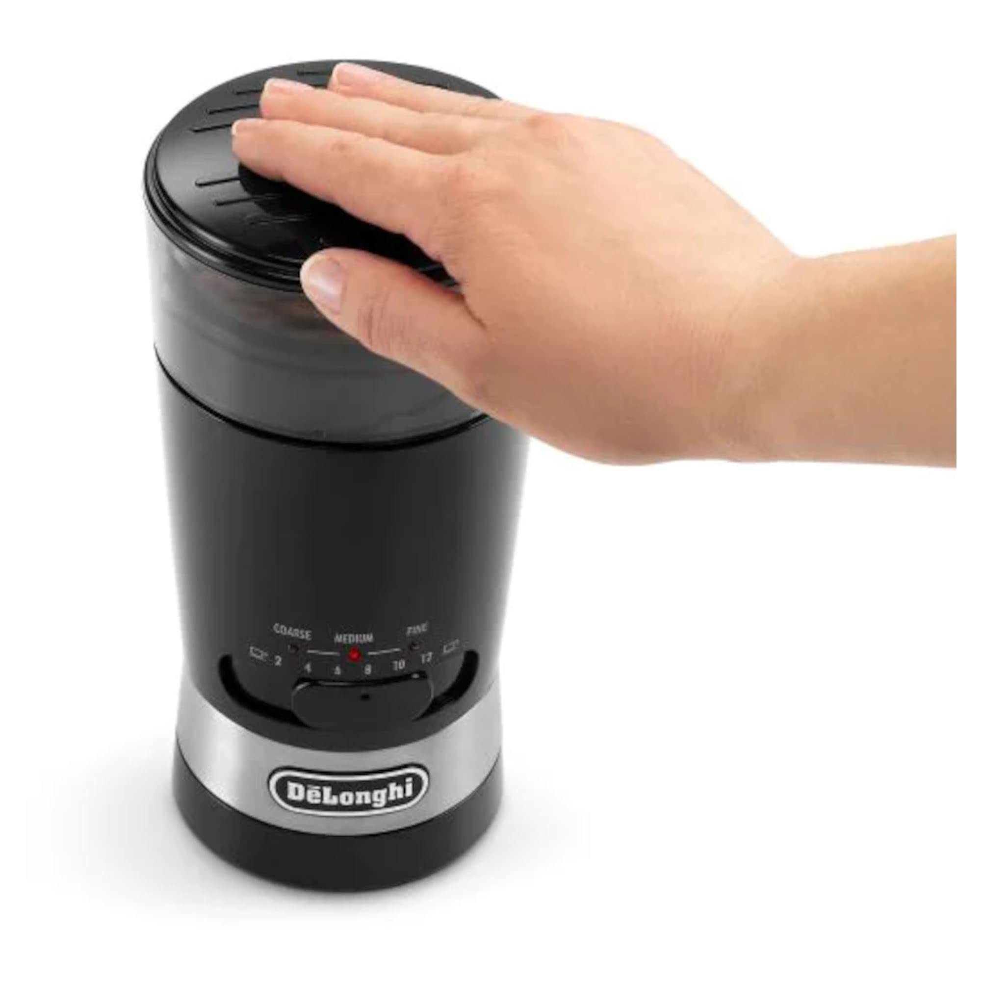 De'Longhi KG210 Electric Coffee Grinder – Stainless Steel Blade, Black