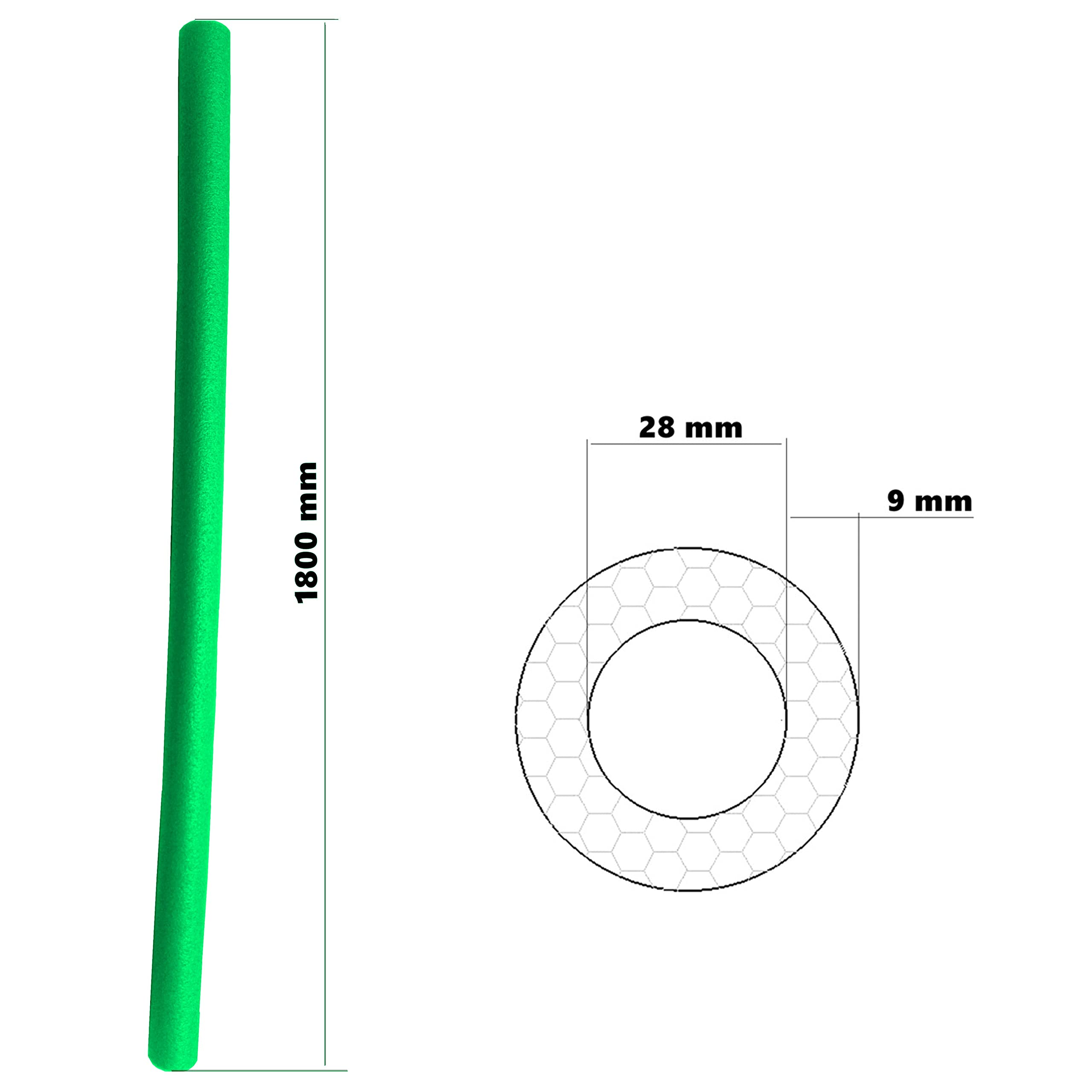 Clever Leon Trampoline Foam Pole Covers – 8 Pack Replacement Tubes, Green