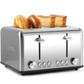 Cusimax 4-Slice Stainless Steel Toaster with Extra-Wide Bread Slots