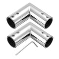 2-Pack Adjustable Curtain Rod Corner Connector, Stainless Steel