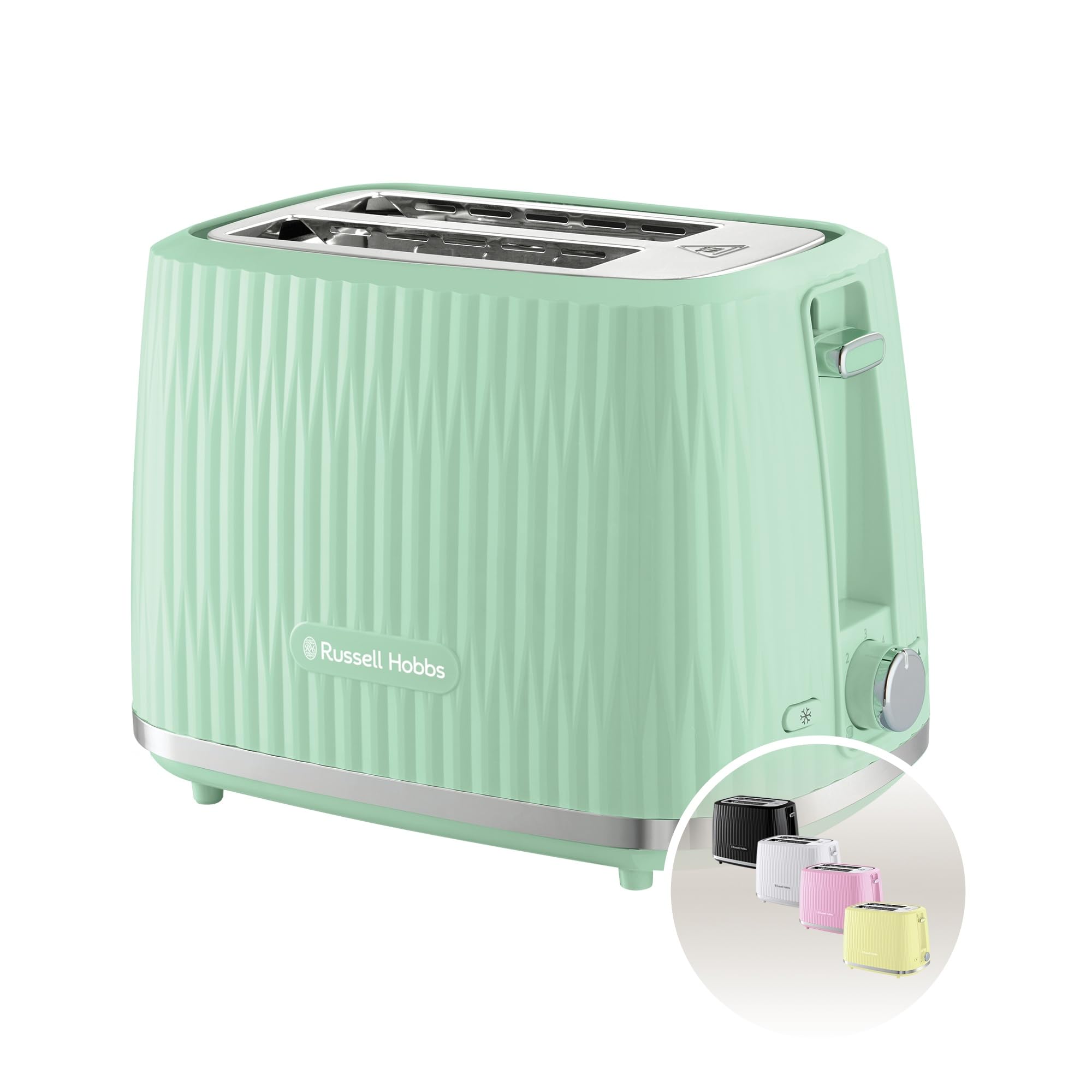 Russell Hobbs Eden 2-Slice Toaster | 800W with 6 Settings – Pistachio
