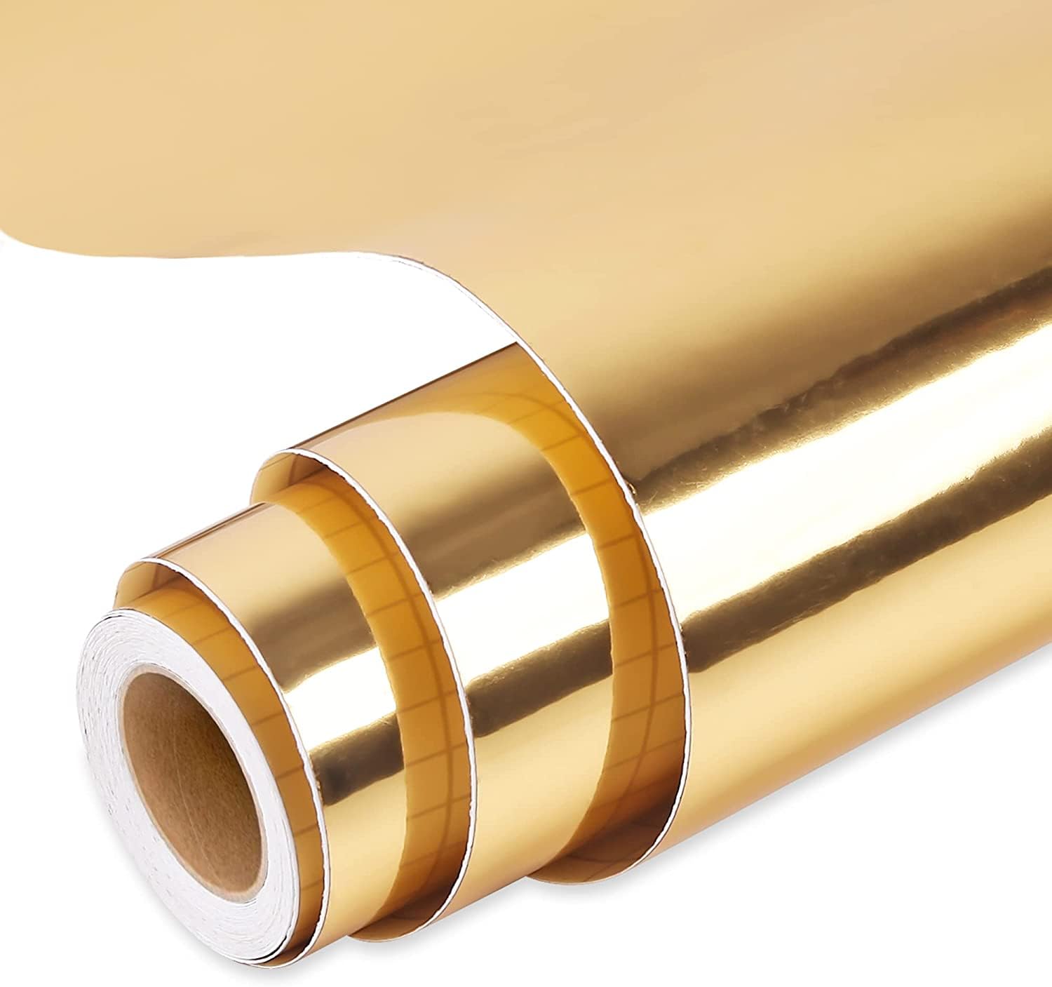 Chrome Gold Permanent Vinyl Roll – 12" x 15ft Metallic Adhesive