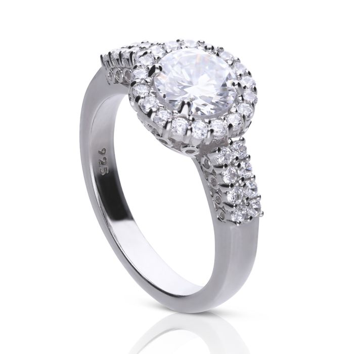 Diamonfire Halo Ring by Gecko Jewellery – Exquisite Glamour Design
