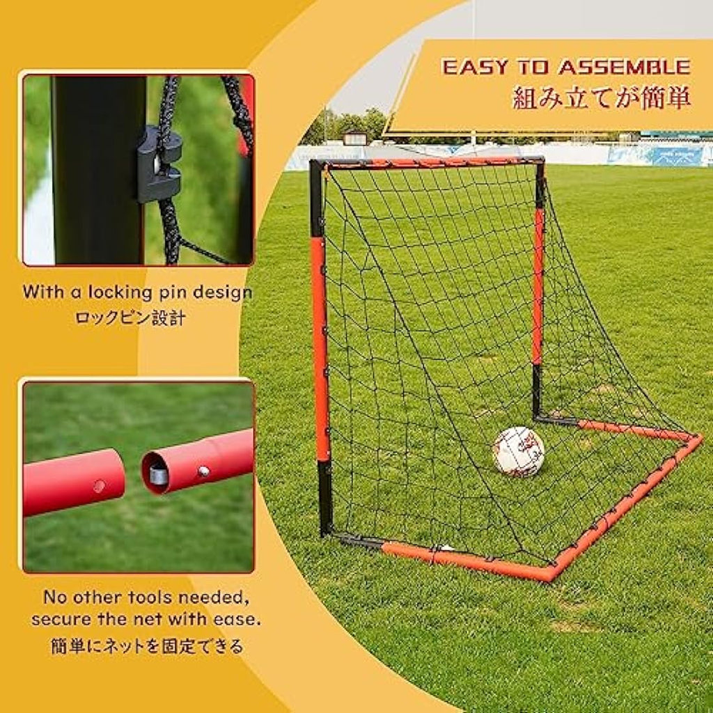 KAIHAOWIN Metal Football Goals Set of 2 – 6'x4' Heavy Duty Steel