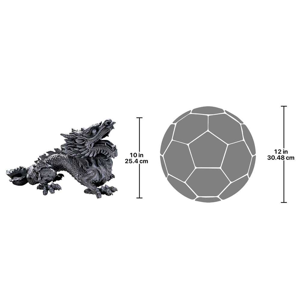 Design Toscano Asian Dragon Statue – Greystone Resin Garden Decor