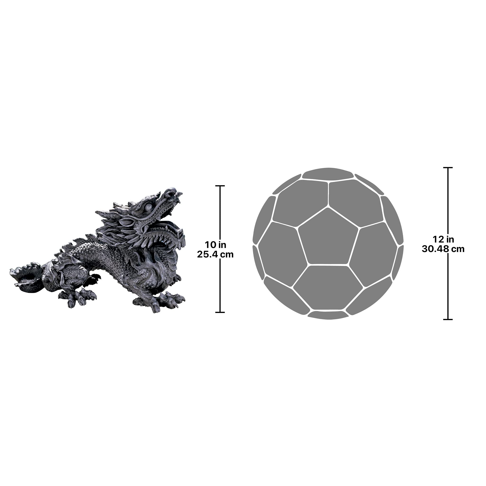 Design Toscano Asian Dragon Statue – Greystone Resin Garden Decor