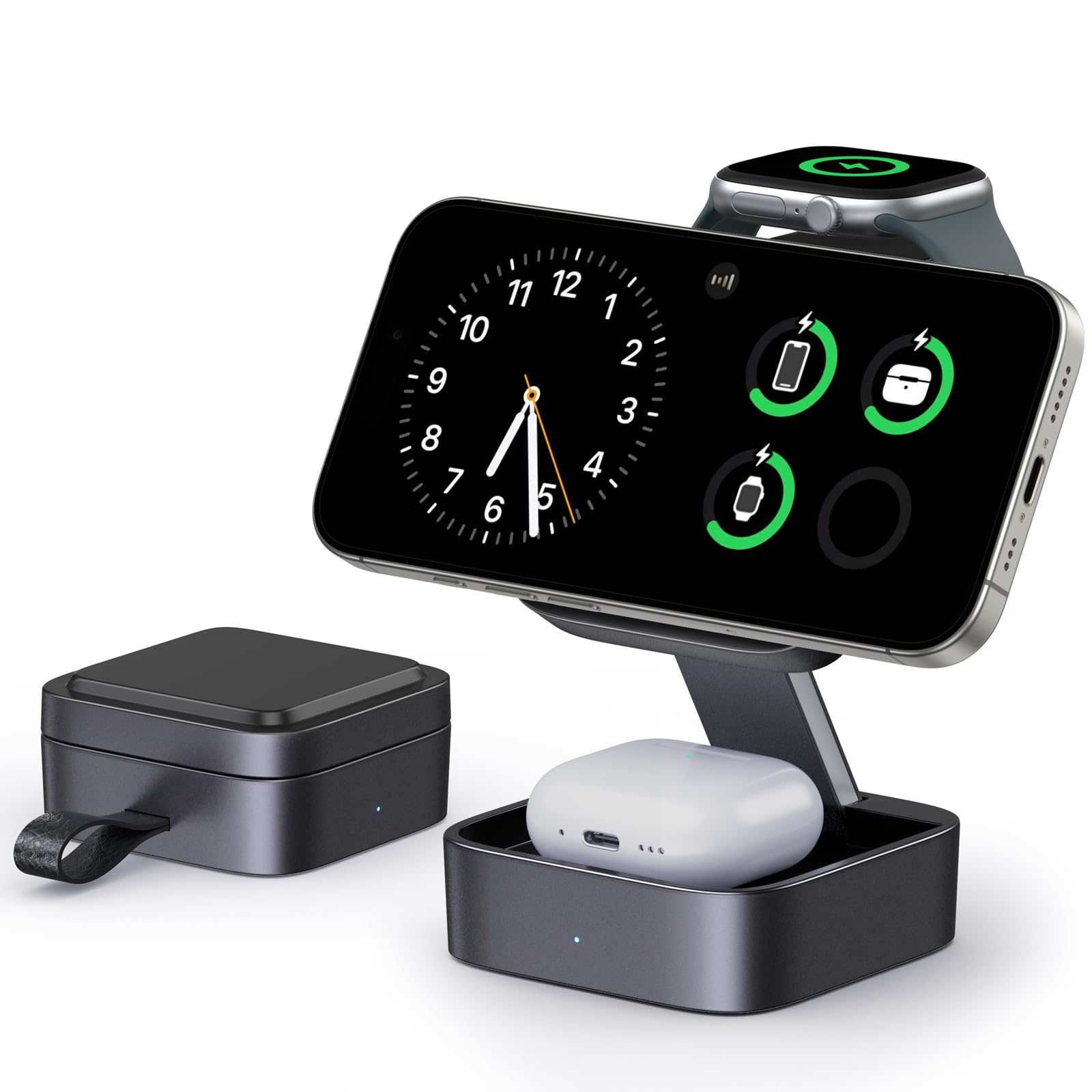Keepro 3-in-1 MagSafe Wireless Charging Station for iPhone & AirPods
