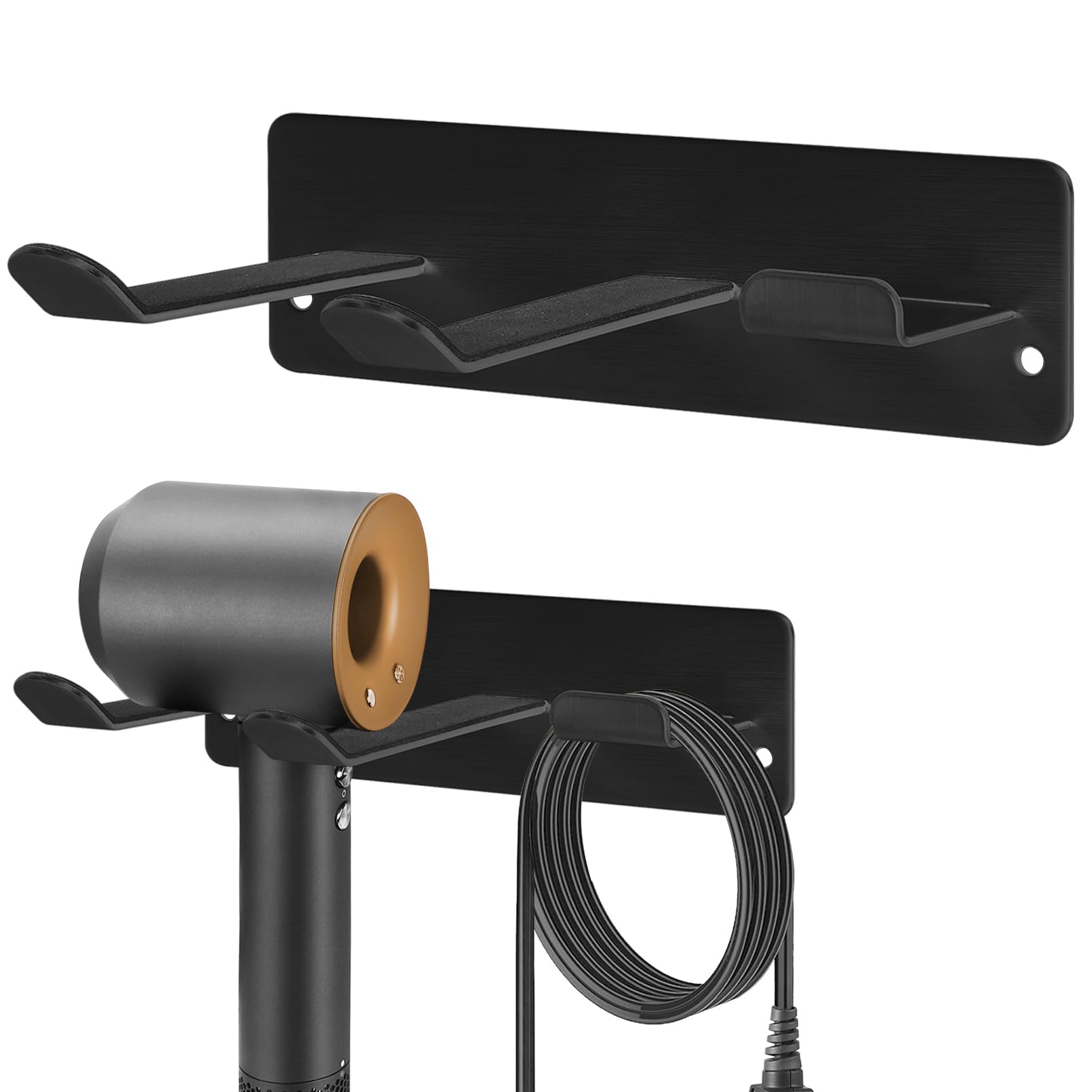 YOUGRIDDA Hair Dryer Holder – 304 Stainless Steel Wall Mounted Rack