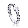 Diamonfire Ball Ring with Zirconia – Gecko Jewellery Retail Silver