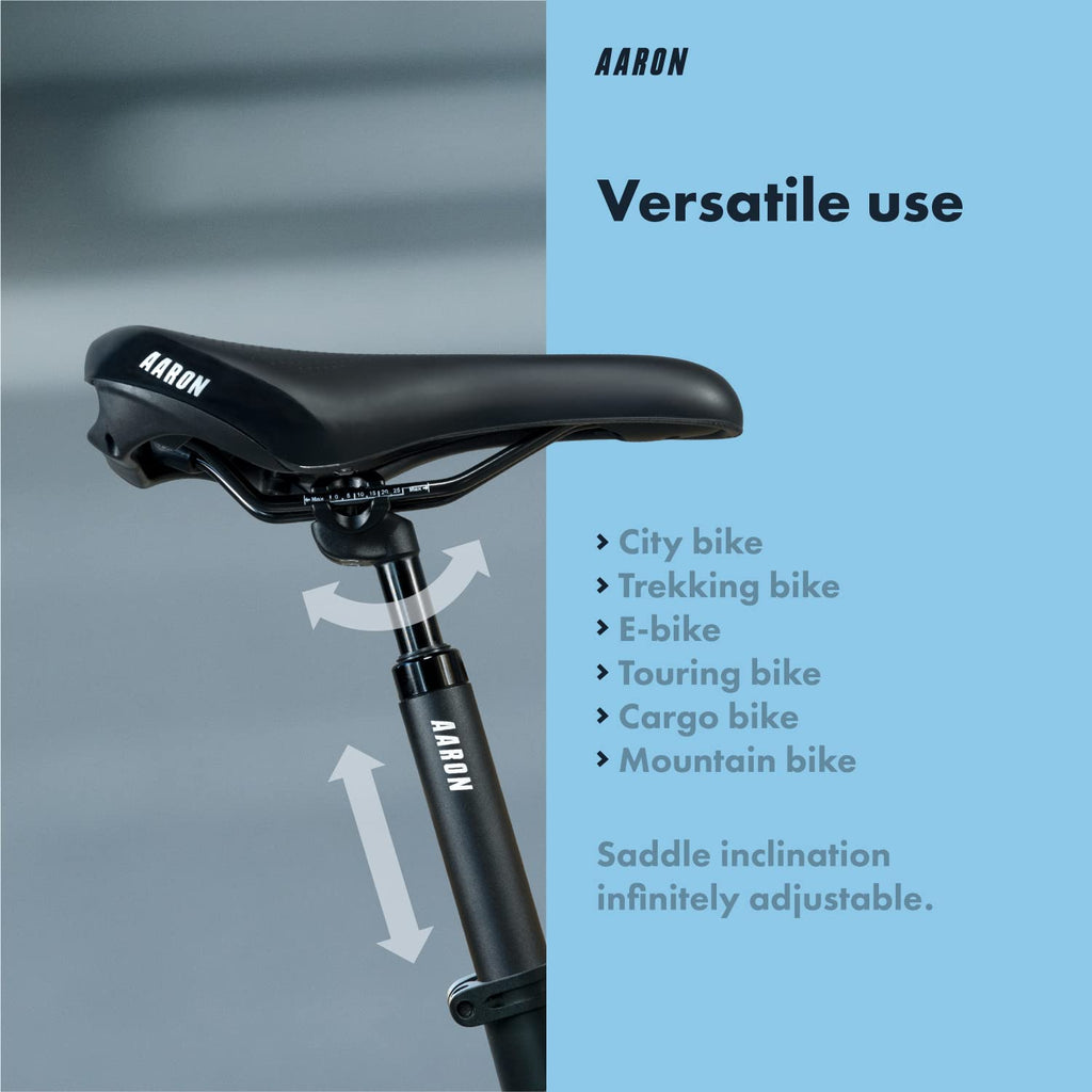 AARON Aluminum Suspension Bike Seatpost - 27.2mm x 350mm for MTB & E-Bikes