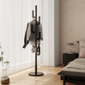AQIMUELE Coat Stand, Woodem Coat Rack Stand - Cactus Design with 6 Hooks, Sturdy and Easy Assembly for Hallway Entryway, Hat Stand for Clothes Black - image 1