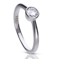 Gecko Jewellery Bezel Carat Ring | Sterling Silver Cubic Zirconia