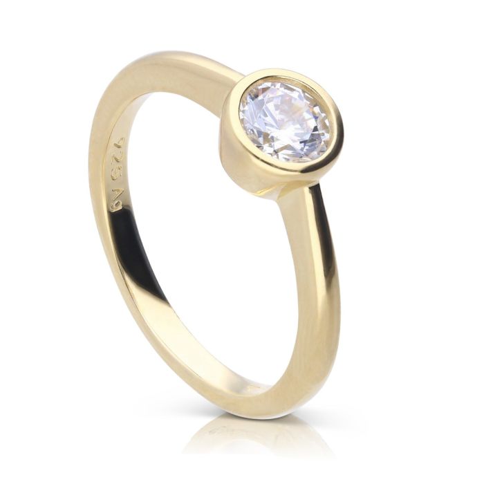 Gecko Jewellery Bezel Carat Ring | Sterling Silver Cubic Zirconia