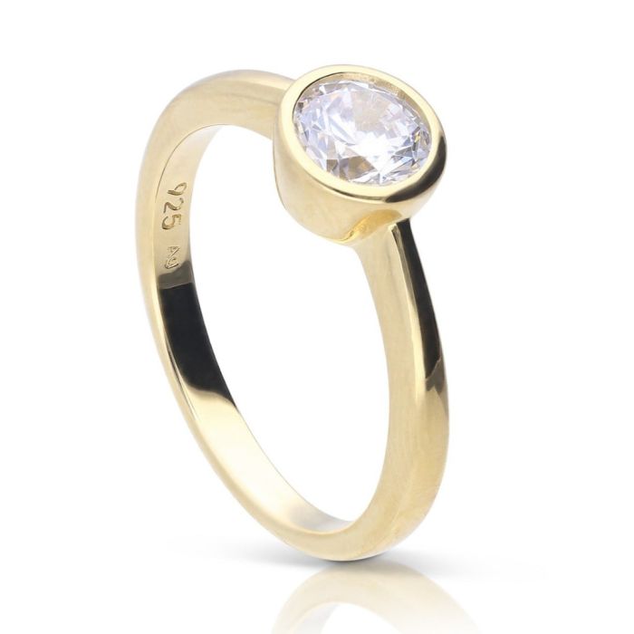 Gecko Jewellery Bezel Carat Ring | Sterling Silver Cubic Zirconia
