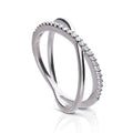 Diamonfire Pave Set Crossover Ring by Gecko Jewellery Retail