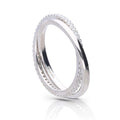 Diamonfire Interlinked Ring by Gecko Jewellery - Sterling Silver Band