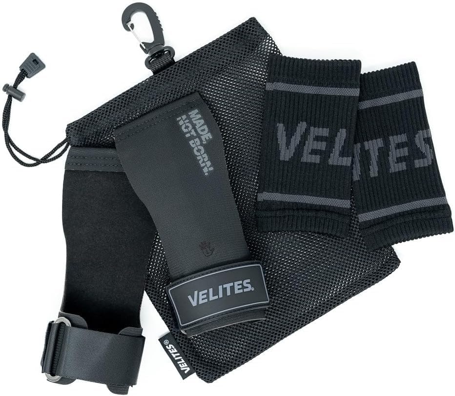 Velites All Terrain Gymnastics Grips - Black Fiber Hand Protection - M