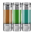 3-Chamber Wall Mounted Soap Dispenser | 900mL Silver ABS