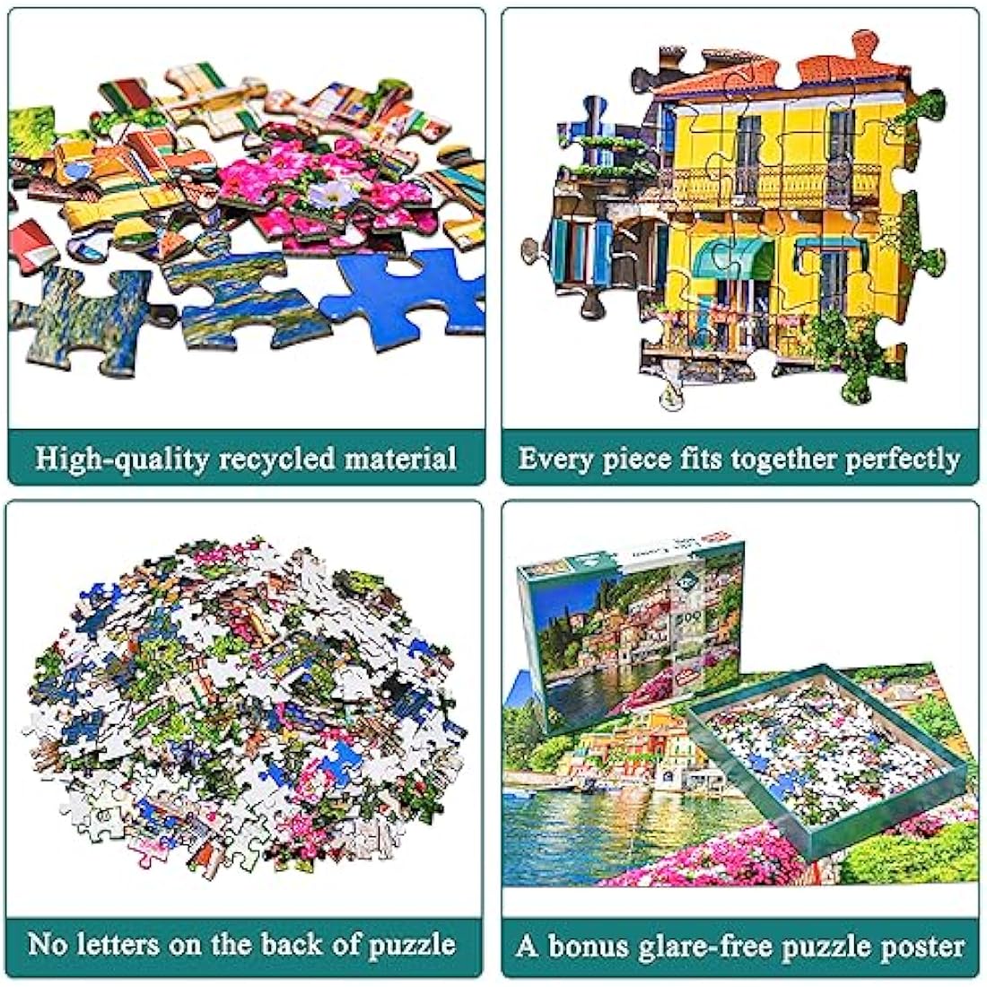 Jolof Store Lake Como Varenna Village 500 Piece Jigsaw Puzzle for Adults