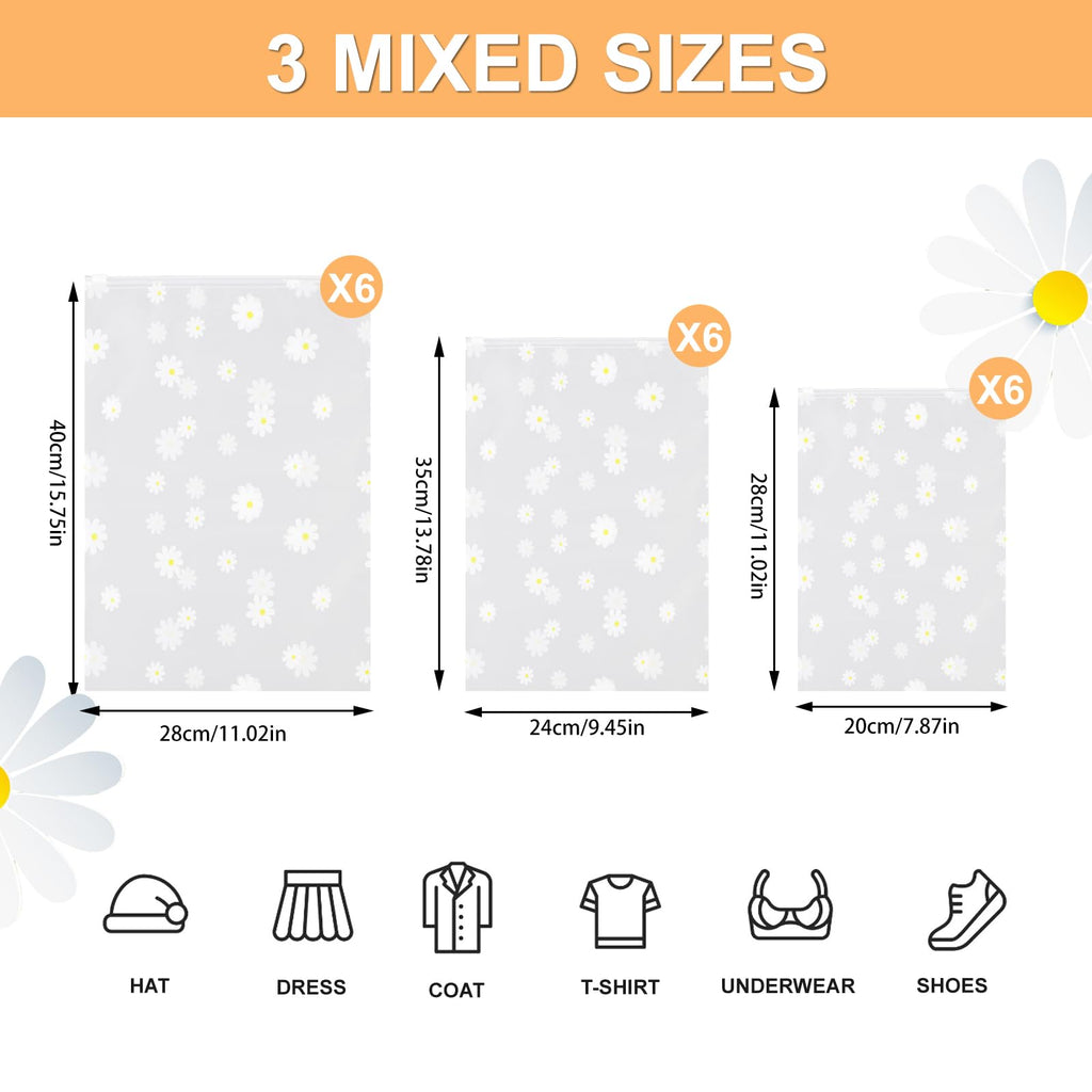 Deepton 18 Pcs Reusable Zip Lock Clothes Bags, Ziplock Bags for Clothes - image 2