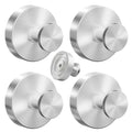 VEHHE Heavy Duty Metal Suction Cup Hooks – Silver Wall Hooks, 4 Pack