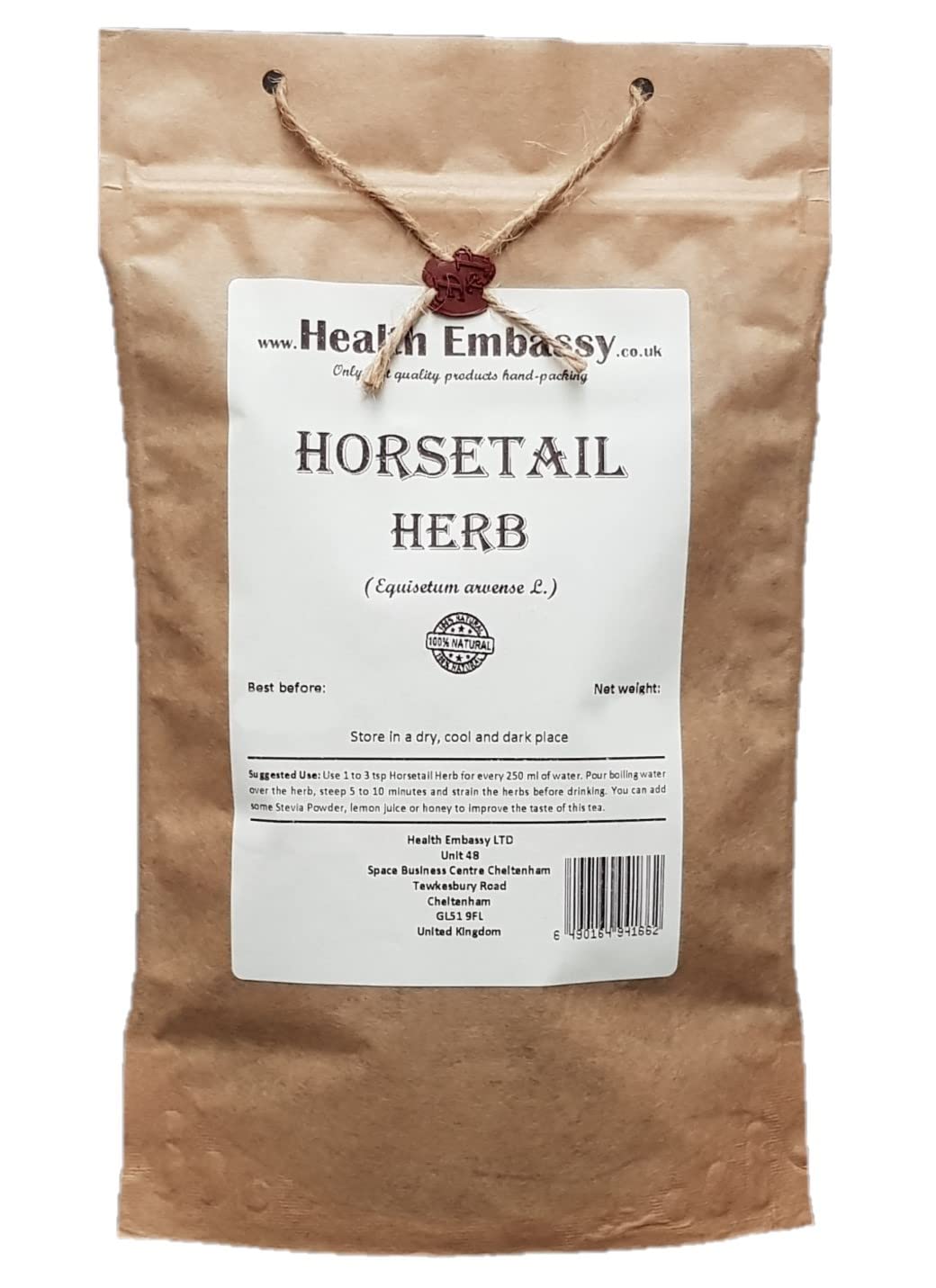 Health Embassy Horsetail Herb Tea - Organic Loose Leaf Equisetum (100g)