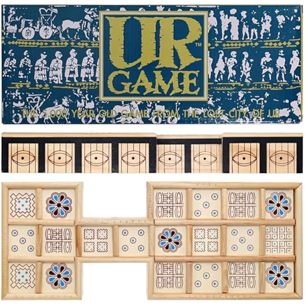 Royal Game of Ur - Ancient Wooden Board Game Replica by
