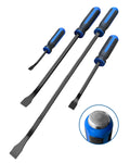 ROTATION 4-Piece Heavy Duty Pry Bar Set | Angled Tip Alloy Steel Tools
