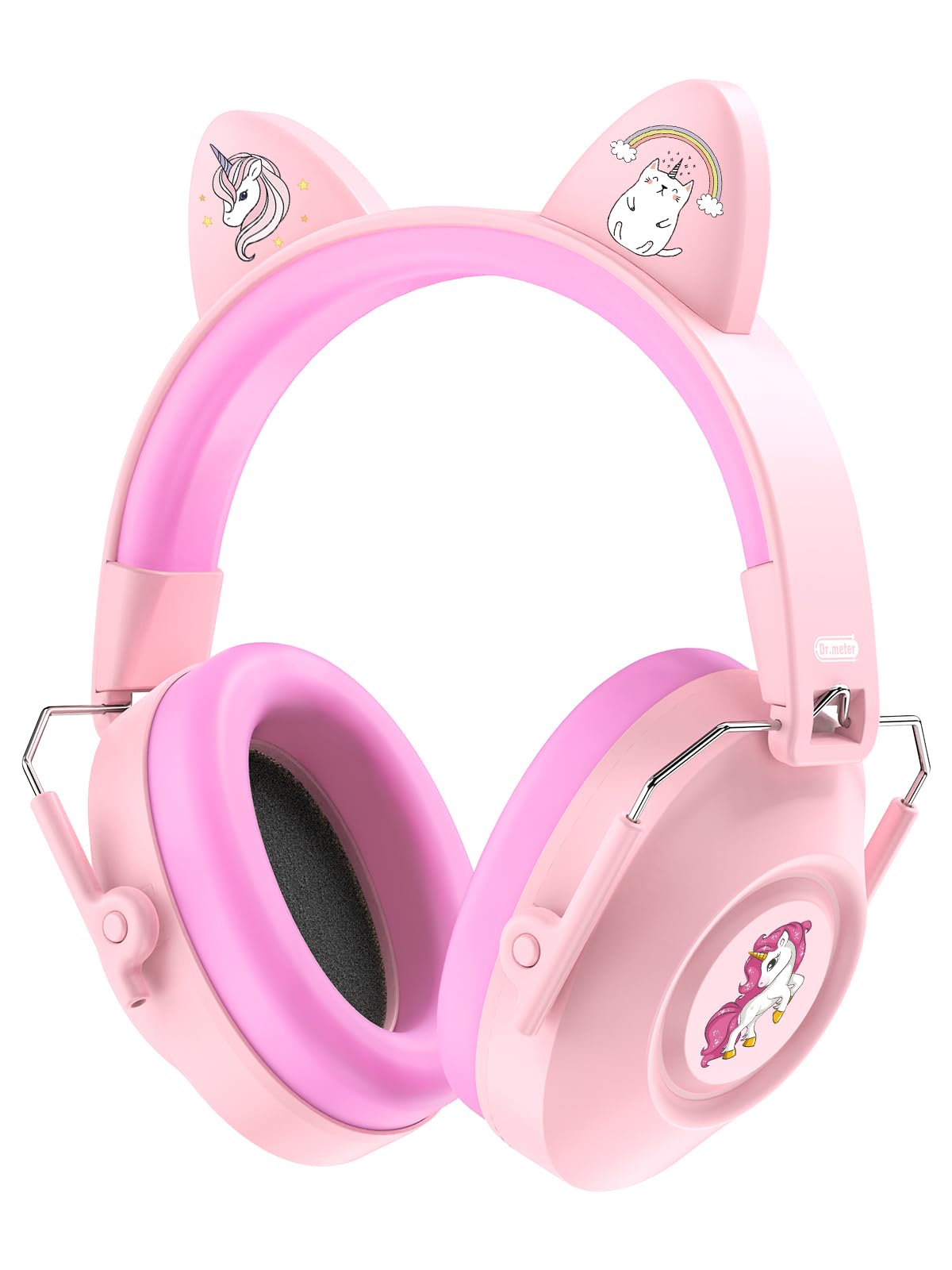 Dr.meter Kids Ear Defenders | 32dB SNR Noise Reduction Earmuffs, Pink